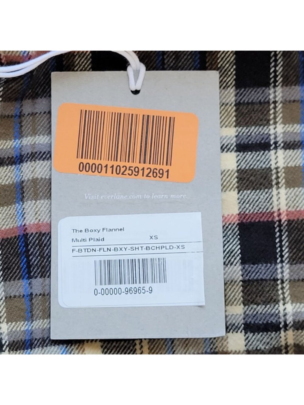 Everlane The Boxy Flannel Shirt Womens Size XS Multi Plaid Button Down NWT - Picture 8 of 11